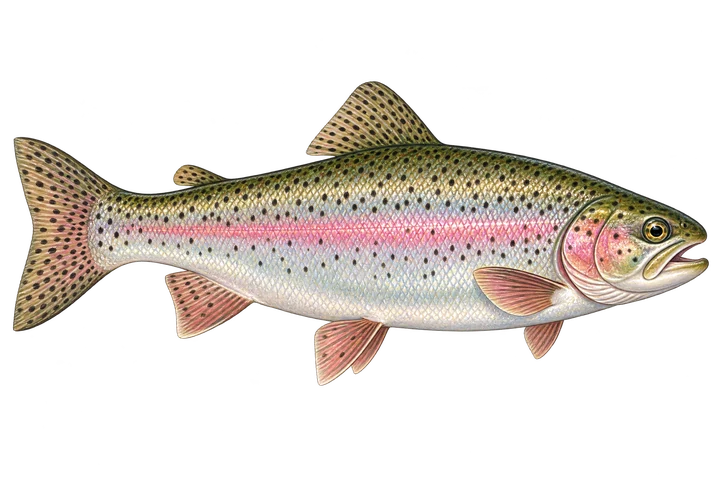Illustration of a Rainbow Trout